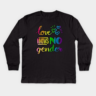 Love Knows No Gender LGBT Pride Kids Long Sleeve T-Shirt